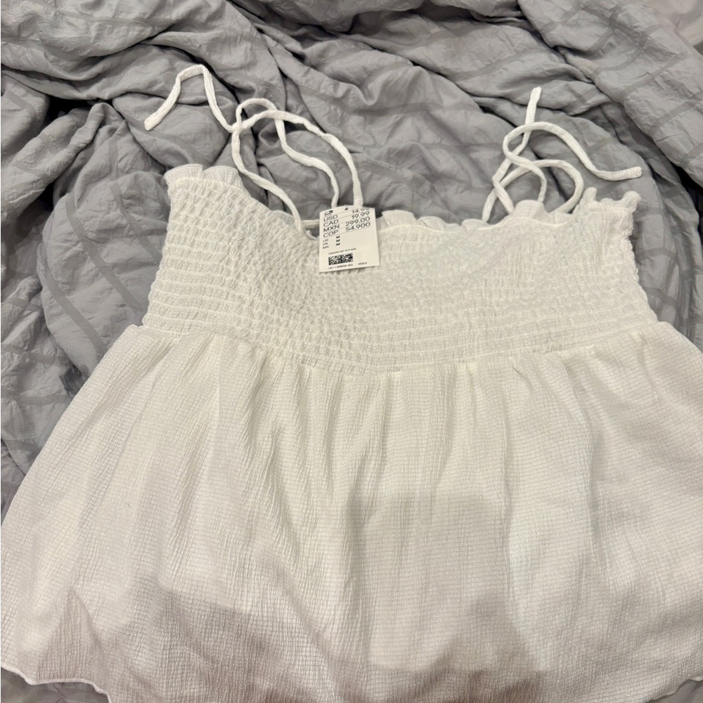 White Smocked Women's Top NWT